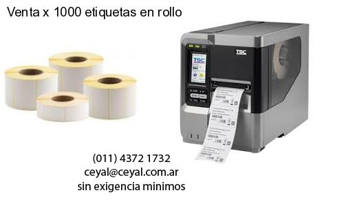 Venta x 1000 etiquetas en rollo