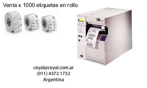 Venta x 1000 etiquetas en rollo