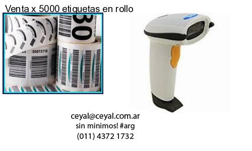 Venta x 5000 etiquetas en rollo