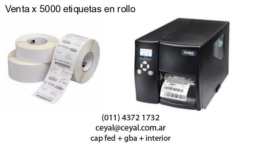 Venta x 5000 etiquetas en rollo