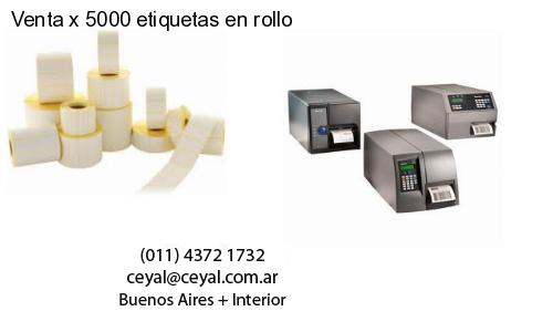 Venta x 5000 etiquetas en rollo