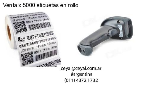 Venta x 5000 etiquetas en rollo