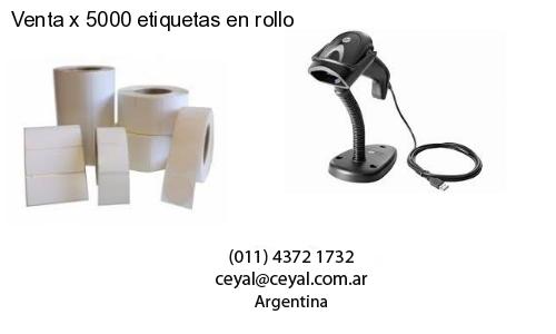 Venta x 5000 etiquetas en rollo