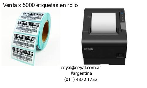 Venta x 5000 etiquetas en rollo