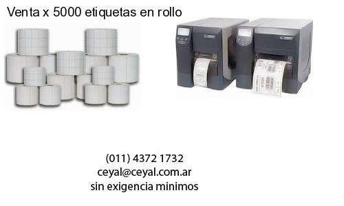 Venta x 5000 etiquetas en rollo