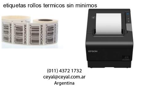 etiquetas rollos termicos sin minimos
