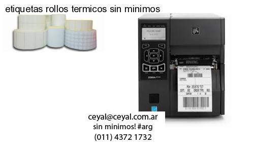 etiquetas rollos termicos sin minimos