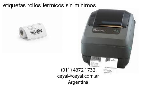 etiquetas rollos termicos sin minimos