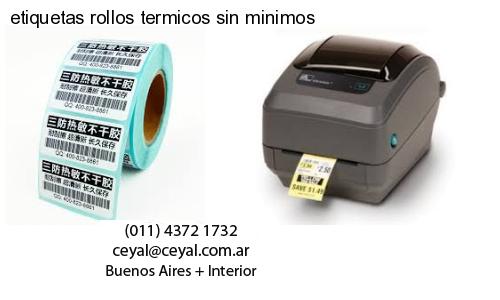 etiquetas rollos termicos sin minimos