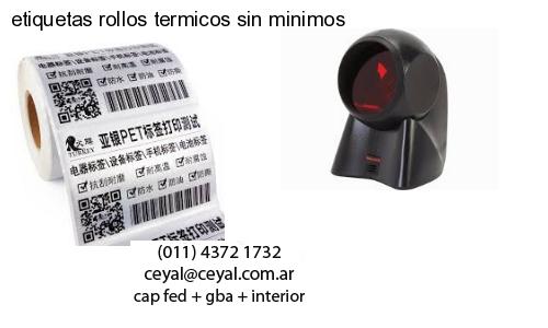 etiquetas rollos termicos sin minimos