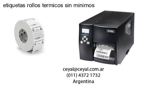 etiquetas rollos termicos sin minimos