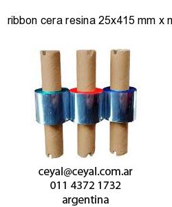 ribbon cera resina 25x415 mm x mts