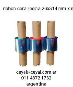 ribbon cera resina 26x314 mm x mts