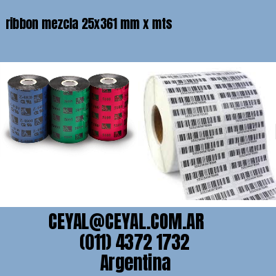ribbon mezcla 25×361 mm x mts