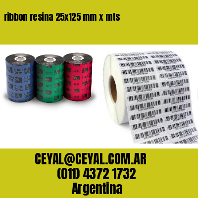 ribbon resina 25×125 mm x mts