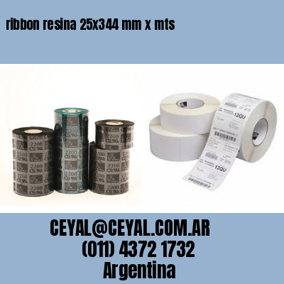 ribbon resina 25×344 mm x mts