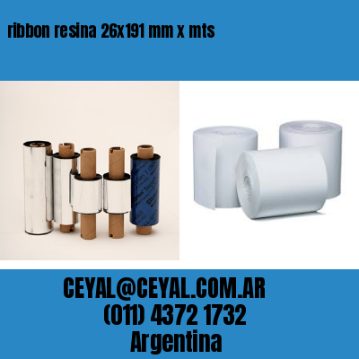 ribbon resina 26×191 mm x mts