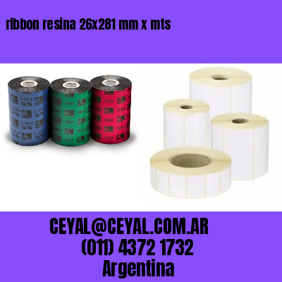 ribbon resina 26×281 mm x mts