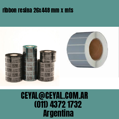 ribbon resina 26×448 mm x mts