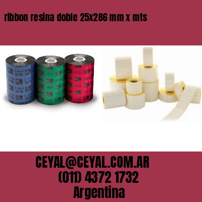 ribbon resina doble 25×286 mm x mts