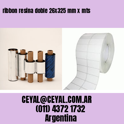 ribbon resina doble 26×325 mm x mts