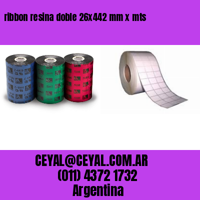 ribbon resina doble 26×442 mm x mts