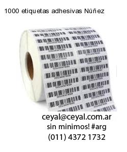 1000 etiquetas adhesivas Núñez