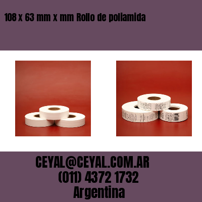 108 x 63 mm x mm Rollo de poliamida