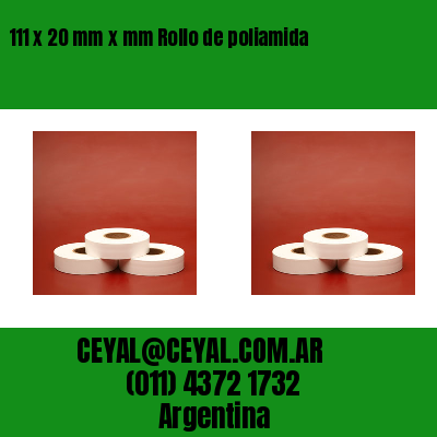 111 x 20 mm x mm Rollo de poliamida