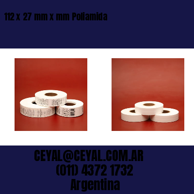 112 x 27 mm x mm Poliamida