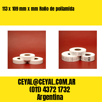 113 x 109 mm x mm Rollo de poliamida