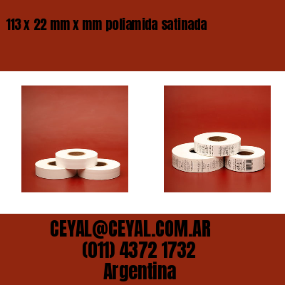 113 x 22 mm x mm poliamida satinada