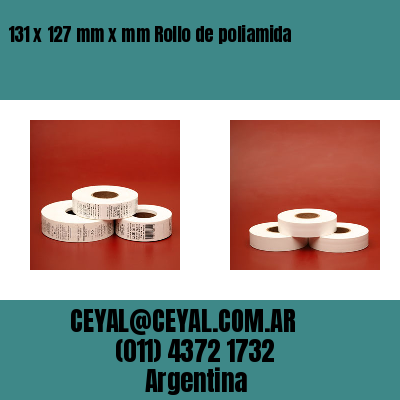 131 x 127 mm x mm Rollo de poliamida