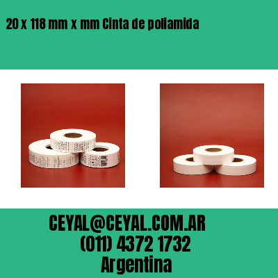 20 x 118 mm x mm Cinta de poliamida