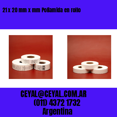 21 x 20 mm x mm Poliamida en rollo