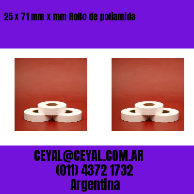 25 x 71 mm x mm Rollo de poliamida