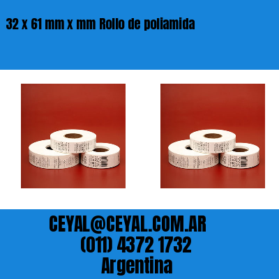 32 x 61 mm x mm Rollo de poliamida