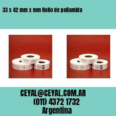 33 x 42 mm x mm Rollo de poliamida