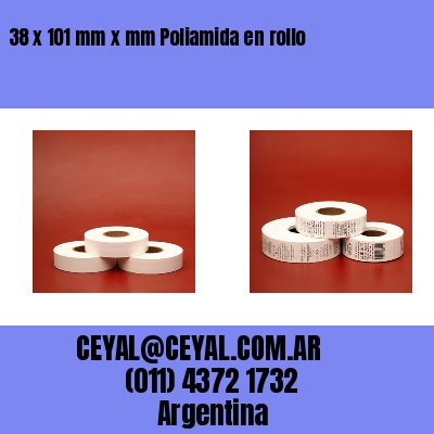 38 x 101 mm x mm Poliamida en rollo