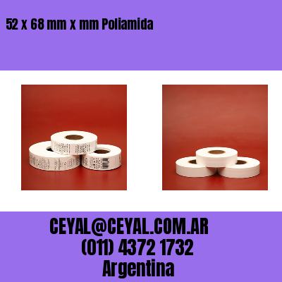 52 x 68 mm x mm Poliamida