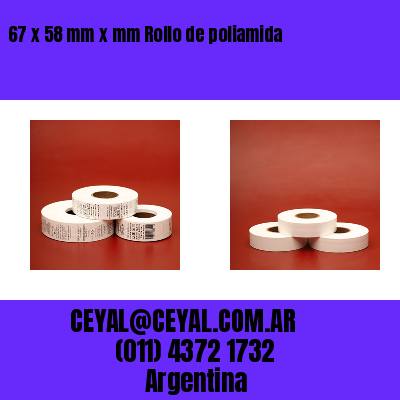 67 x 58 mm x mm Rollo de poliamida