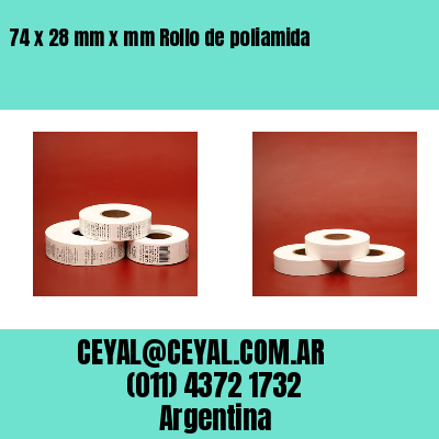 74 x 28 mm x mm Rollo de poliamida