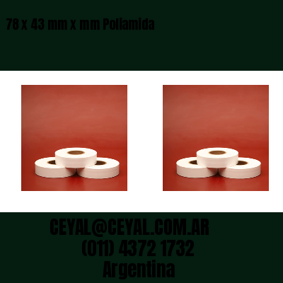 78 x 43 mm x mm Poliamida