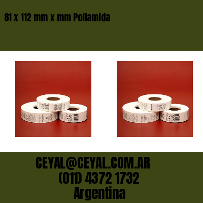 81 x 112 mm x mm Poliamida
