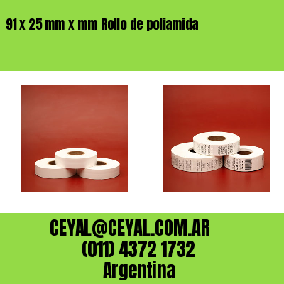 91 x 25 mm x mm Rollo de poliamida