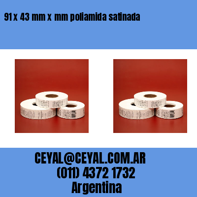 91 x 43 mm x mm poliamida satinada