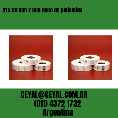 91 x 68 mm x mm Rollo de poliamida