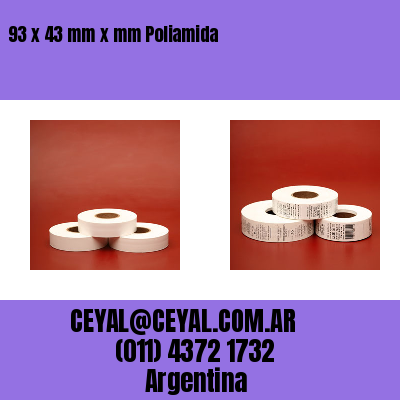 93 x 43 mm x mm Poliamida