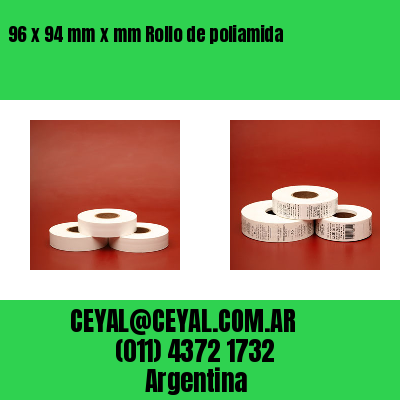 96 x 94 mm x mm Rollo de poliamida