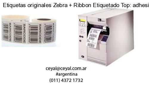 Etiquetas originales Zebra   Ribbon Etiquetado Top: adhesivo   ribbo